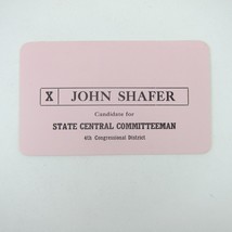 Political Campaign Election Card Ohio 4th Congressional District John Shafer Vtg - $29.99