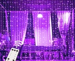 300Led Purple Curtain Lights With Remote, Halloween Curtain Hanging Ligh... - £31.78 GBP