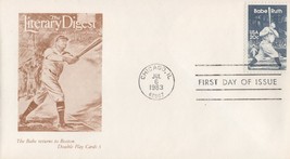 ZAYIX US Baseball Cover, 2046  FDC Babe Ruth, Literary Digest Cover - £2.78 GBP