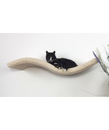 Metal Base Cat Wall Shelf WAVE Symmetrical Right 100 cm 16 inch for ligh... - $237.16