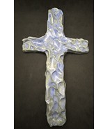Beautiful Vintage Catholic Church Cross Ceramic Handmade And Painted Aus... - $1,459.53 MXN