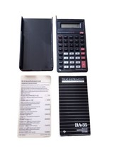 Texas Instruments BA-35 Solar Powered Business Analyst Calculator Cover 1987 - £13.37 GBP