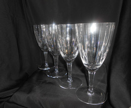 Crystal Water Goblets Astral Peerage Set 4 Fine Dining Glasses 7 3/4&quot; 19... - £74.76 GBP