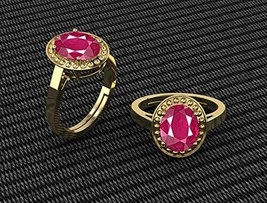 11.25 Ratti Natural Certified Ruby Manik Gemstone Panchdhatu Ring for Me... - £27.62 GBP