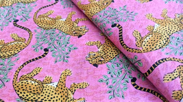 Indian Hand Block Print Fabric By The Yard Pure Cotton Running Clothing Fabric - £9.41 GBP+