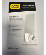 OTTERBOX GLASS SCREEN PROTECTOR IPHONE 15 PRO NEW 77-93921 - £10.68 GBP