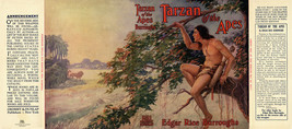Edgar Rice Burroughs - TARZAN OF THE APES facsimile dust jacket 1st Grosset ed. - £18.01 GBP