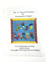 Gina Marie Needlepoint Pattern Christmas Stockings Swirling Renaissance ... - £15.13 GBP