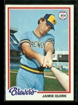 Vintage 1978 TOPPS Baseball Trading Card #95 JAMIE QUIRK Milwaukee Brewers - £7.56 GBP