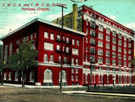 Portland Oregon OR YWCA and YMCA Buildings 1910 Vtg Postcard - £3.12 GBP