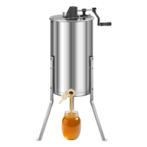 VEVOR Honey Extractor, 2-Frame Manual, Stainless Steel with Transparent Lid - $119.99