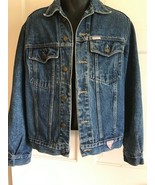 Vintage 90s Guess Jeans USA Denim Trucker Jacket Georges Marciano Medium - £45.15 GBP