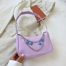 Women Butterfly Chain Bag Candy Color Bag Female Underarm Bags Ladies Travel Pur - £15.85 GBP