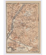 1919 ORIGINAL VINTAGE CITY MAP OF LE MANS / PAYS DE LA LOIRE / FRANCE - £17.19 GBP