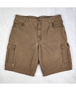 DICKIES Work Shorts Mens 38 Brown Canvas Cargo Pocket Utility Vintage - $39.81 CAD