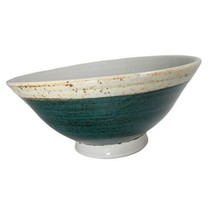 Louis Mideke Studio Art Pottery Serving Turquoise Blue Green Swirl Art B... - $186.04