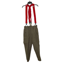 Sportra Arnstorf Vintage German Wool Military Army Cargo Pants Suspender... - $43.66