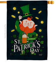 Celebrate St. Pat House Flag St Patrick 28 X40 Double-Sided Banner - £29.64 GBP