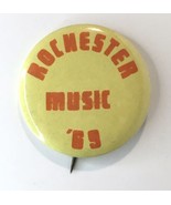 Vintage Pin ROCHESTER MUSIC &#39;69 Button Pinback Music Festival 1969 Asco Inc - $50.00