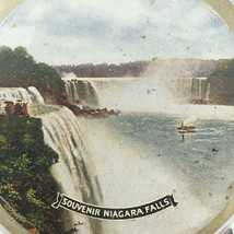 NIAGARA FALLS vintage glass paperweight - octagon color view from Canadi... - $15.00
