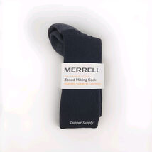 Merrell Hiker Black Zoned Cushioned Socks Merino Wool M/L New - $21.99