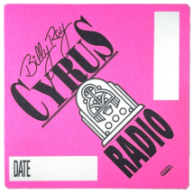 Billy Ray Cyrus Radio Tour 1990s Concert Guest Pass Cloth Otto Sticker U... - £11.36 GBP