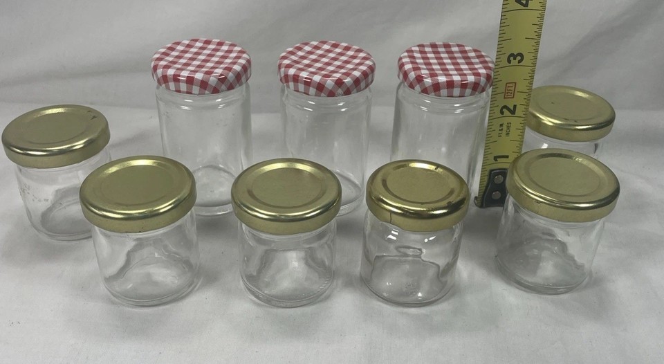 Lot Of 9 Glass Jars w/ Lids Crafts, Paint Jars - $6.93