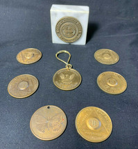 Lot of Vtg Recovery Tokens Paperweight Keychain Coins Unity Service Sere... - £23.88 GBP