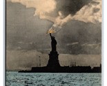 Statue of Liberty at Night New York City NY NYC UNP Unused DB Postcard W9 - $2.92