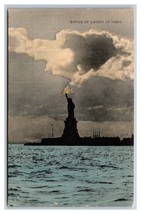 Statue of Liberty at Night New York City NY NYC UNP Unused DB Postcard W9 - £2.33 GBP