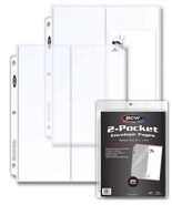2 pks of 20 (40) BCW 4 ¼&quot; x 11 ¼&quot; Envelope 2-Pocket Top Loading Pro Bind... - $29.39