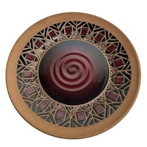 masak pottery studio art circle round plate 14” Hand thrown Stoneware - £63.22 GBP