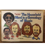 Vintage Framed Serigraph Music Art Print BEE GEES, GEORGE BENSON, STEVIE... - $6,596.81 MXN