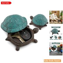 Cast Iron Turtle Key Hider Outdoor Decorative Discreet Weatherproof Gard... - $25.69