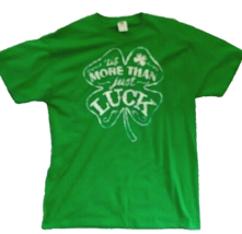 St Patricks Day T Shirt Mens XL 100% Cotton Luck of the Irish Paddy Gree... - $10.54