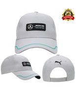 PUMA MERCEDES AMG PETRONAS F1 TEAM MOTORSPORT BASEBALL CAP METAL LOGO SI... - £37.91 GBP