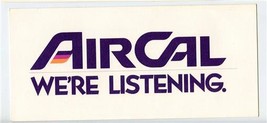 Air Cal We&#39;re Listening 1981 Airline Passenger Comment Form  - £14.22 GBP