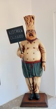 Life size resin chef statue Hotel restaurant greeting sculpture - £1,422.67 GBP