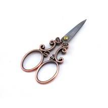 Vintage European Style Needlework Embroidery Scissors (Copper) - £14.15 GBP