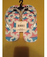July 4th flip flops patriotic Size 11 12 XL shoes American Flag USA thon... - £5.96 GBP