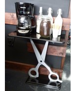 Unique Scissor Table Sculpture, Salon decor, Barber shop,Spa, End Table ... - $610.57 CAD