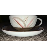 Winfield Ware China Dragon Flower Dinnerware TEA CUP &amp; SAUCER MCM USA - $244.42 MXN