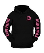 Duramax Pink Pocket Design Color Black Hoodie Hooded Sweatshirt - £21.77 GBP