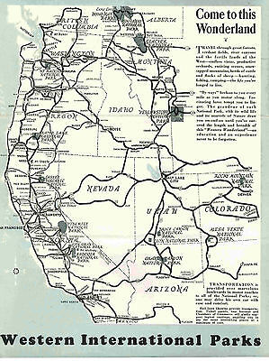 1950 VINTAGE TRAVEL BROCHURE WESTERN INTERNATIONAL PARKS BOZEMAN CHAMBER... - $10.44