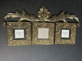 Bombay Company, Gold Vtg Style Hanging Photo Frame For 3 Photos 14” x 8.25” - £17.01 GBP