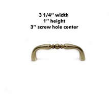 Drawer Cabinet Door Pull Handle Gold Brass Tone Ornate Vintage Center 3&quot; - $1.95