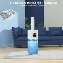 5.5 Gal Whole House Humidifier Large Room Top Fill 2000ml/h 360° Nozzles 3 Speed - £126.60 GBP