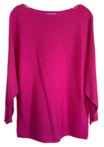 Cece Women&#39;s Long-Sleeve Boat Neck Bat Sleeve Sweater Size M Pink - £19.14 GBP