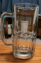 8&quot; Clear Glass Beer Mug Juice Water Margarita Heavy Duty Nice Collectibl... - £10.15 GBP