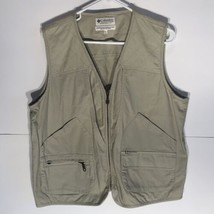 Columbia Sportswear Unisex Sz Vntg L Beige Fishing Photography Bush Safari Vest. - £16.12 GBP